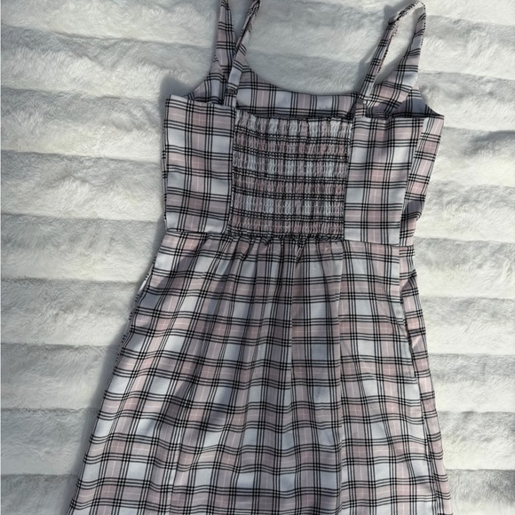 Aeropostale Plaid Mini Dress Size S Fitted Sleeveless Side Slit - Picture 6 of 12